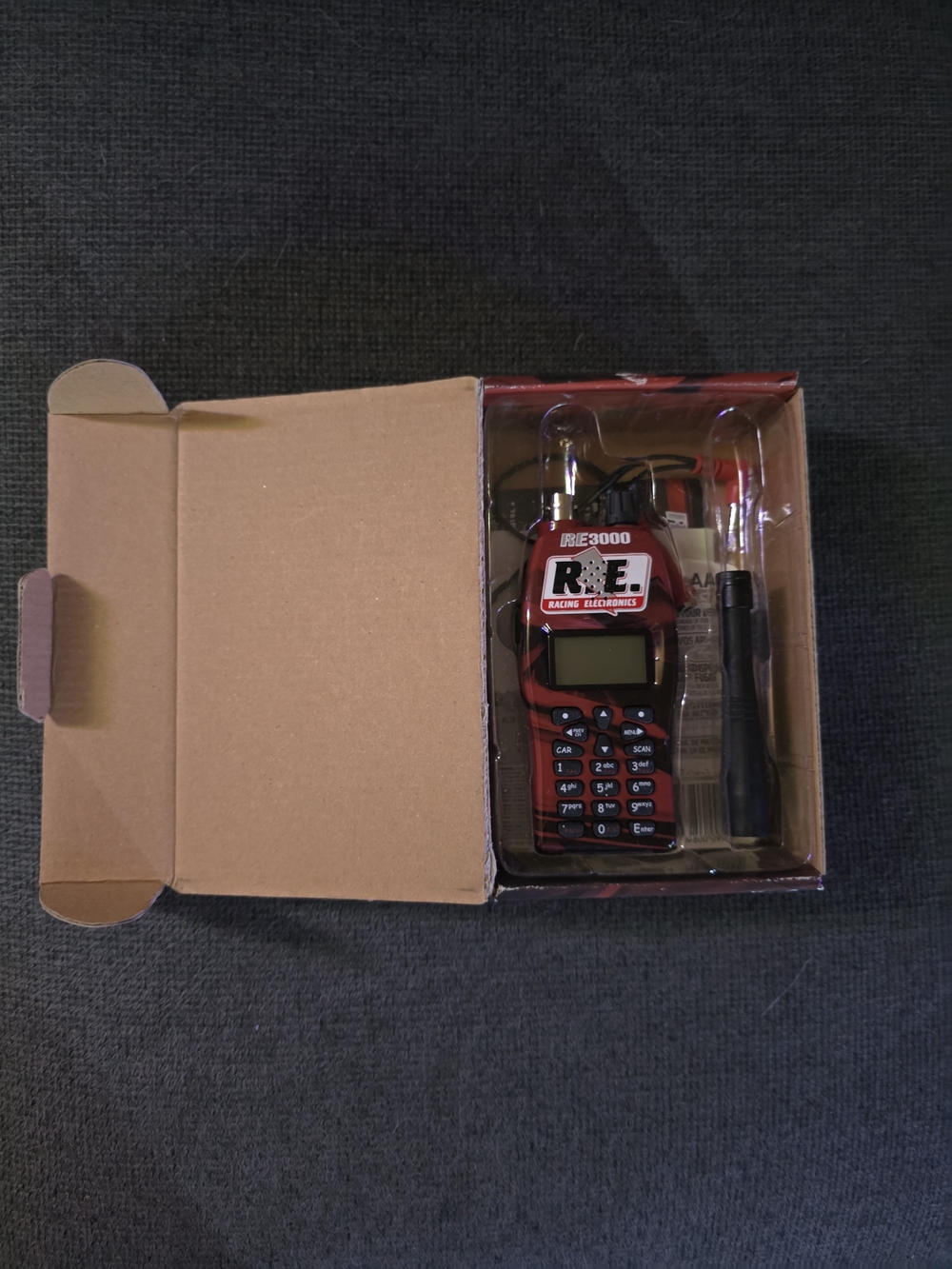 Red Handheld Scanner Receiver - Portable Communication
